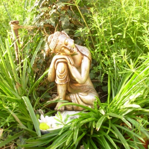 The Buddha at Lantern Cottage in Glastonbury