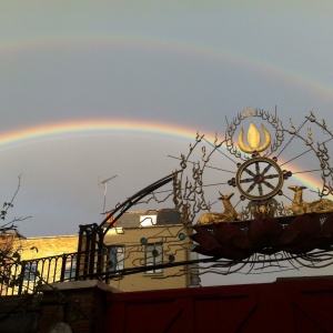 Double Rainbow over Buddhist Centre