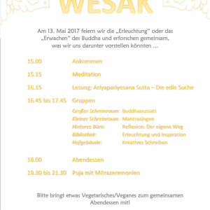 Programme from Buddhistisches Zentrum Essen (Essen, Germany)