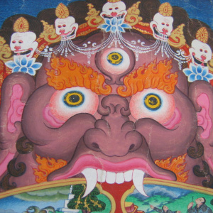 Yama, the demon of impermanence, from a Wheel of Life at the West London Buddhist Centre