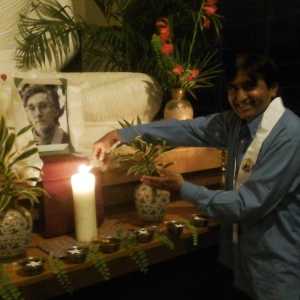 Dh. Milind Shakya Lighting Candle