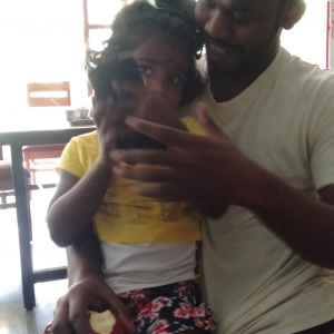 Small girl from Goa with his Father