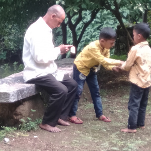 Kisan with grand son