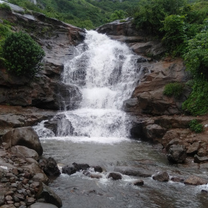 Water Fall on the way to retreat center from left side of Bhaja caves