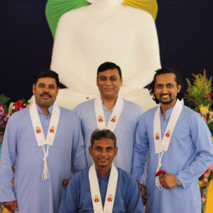 Amrutmitra, Karmabal and Achintyaratna with Yashosagar