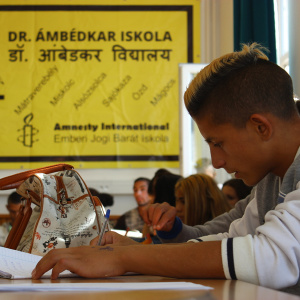 Students in the Dr Ambedkar High School in Hungary