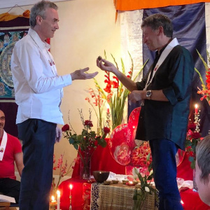 Ritual to mark Ratnaprabha as the new chair of the North London Buddhist Centre