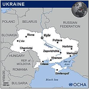 A map of the Ukraine