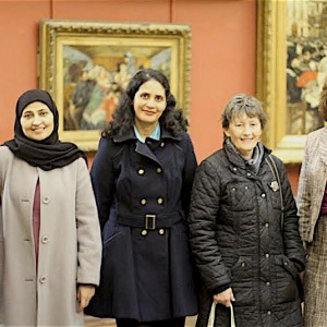 Women of faith including Samachitta, second from right