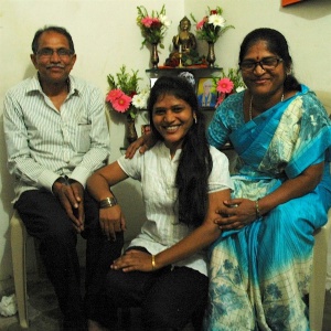 Neha and her parents