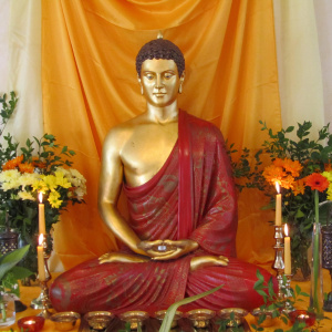 Amitabha rupa in main shrine room