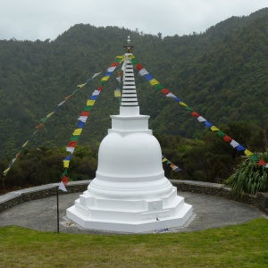 Stupa with some of Dhardo Rimpoche's ashes located at Sudarshanaloka
