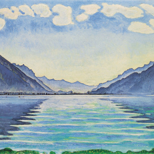 Ferdinand Hodler, Lake Thun, Symmetric reflection (1905)