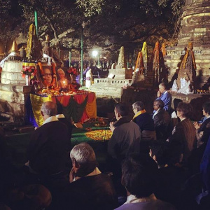 Last ritual facing the Bodhi tree