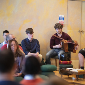 At the London Buddhist Centre, the living presence of the Buddha was evoked through music, meditation and stories. Photo: Sam Roberts / Louise Hall 
