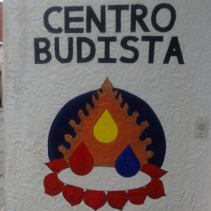 The recently painted sign outside the centre