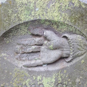Gravestone in Coddington churchyard