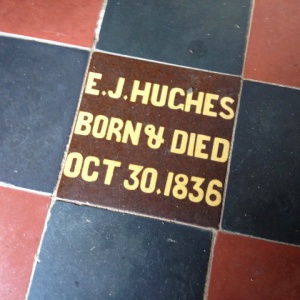 Baby memorial in Coddington church porch