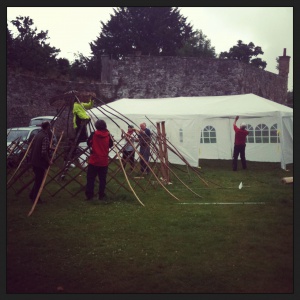 Building the yurt