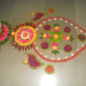 Indian Flower Petal Offerings