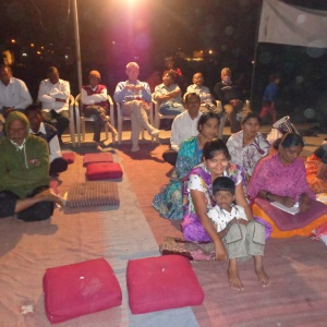 Audience in the beginners dhamma class at mahendra nagar.