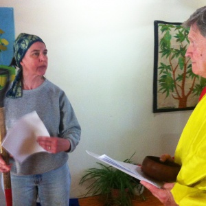 A peasant warns off the Buddha