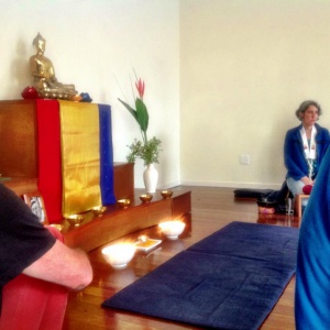 Sudrishti lead us in a Sevenfold puja