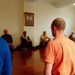 During Puja, we chanted the Long Life White Tara mantra for the continued health of Sangharakshita