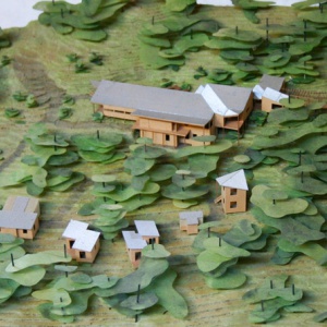 Architectural model of Sudarshanaloka