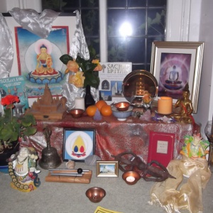 Glastonbury Buddhist Community's collaborative shrine