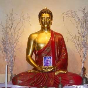 Buddha rupa at the North London Buddhist Centre