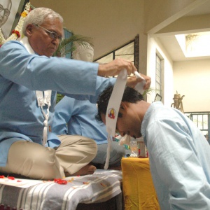 An Indian Public Preceptor conducts an ordination in India